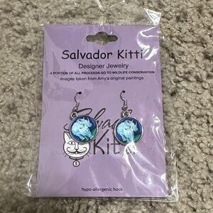 Blue and White Kids Earrings